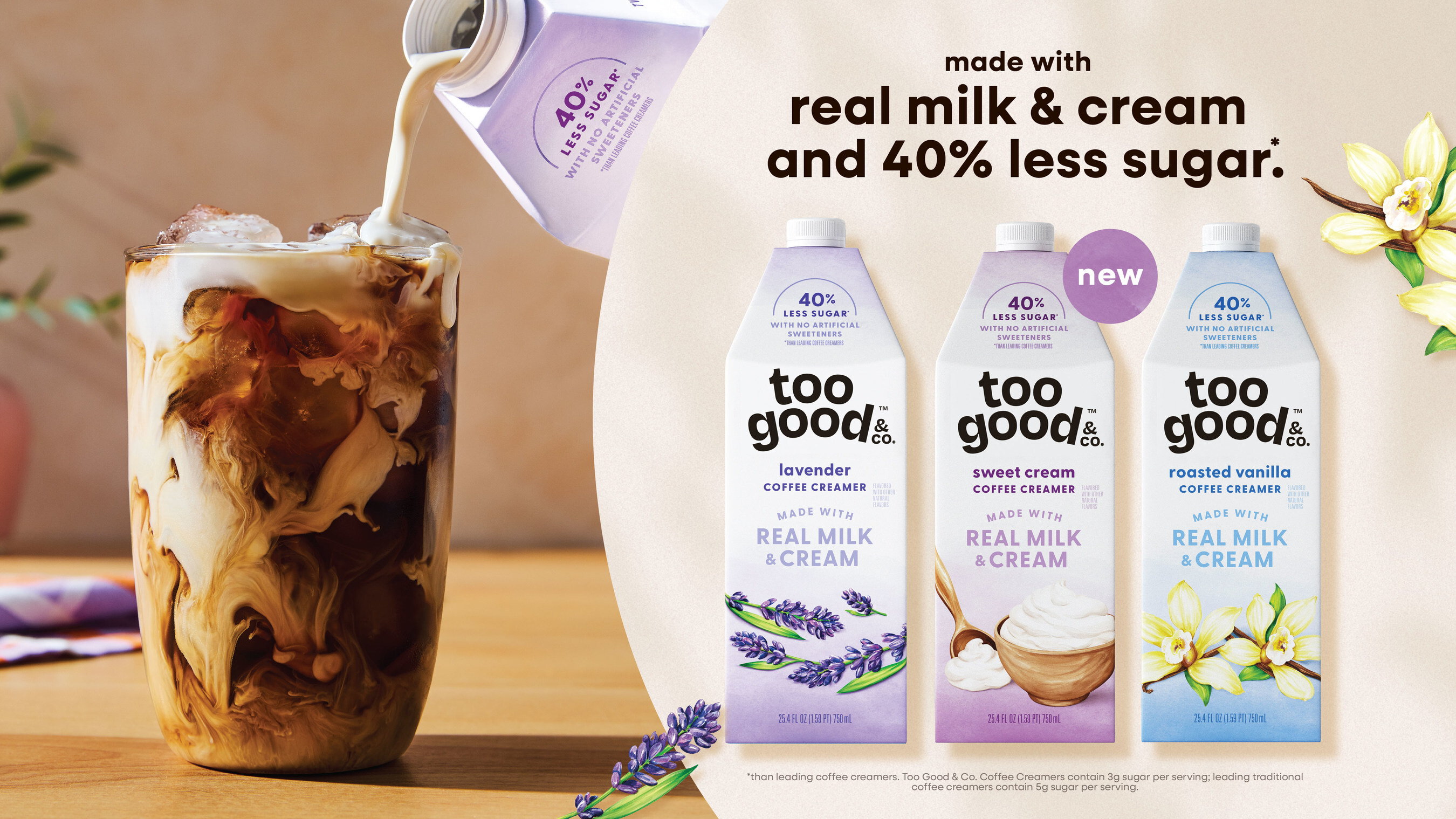 Real Ingredients, Delicious Flavor: Too Good & Co.™ Brings Lower Sugar Option to Daily Coffee Rituals Category with the Launch of New Creamer Lineup
